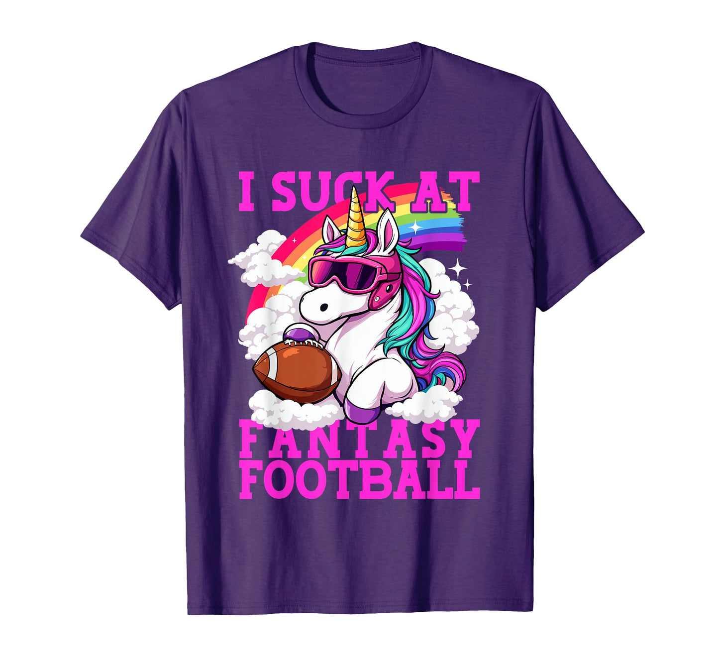 Fantasy Football Loser Unicorn I Suck At Fantasy Football T-Shirt