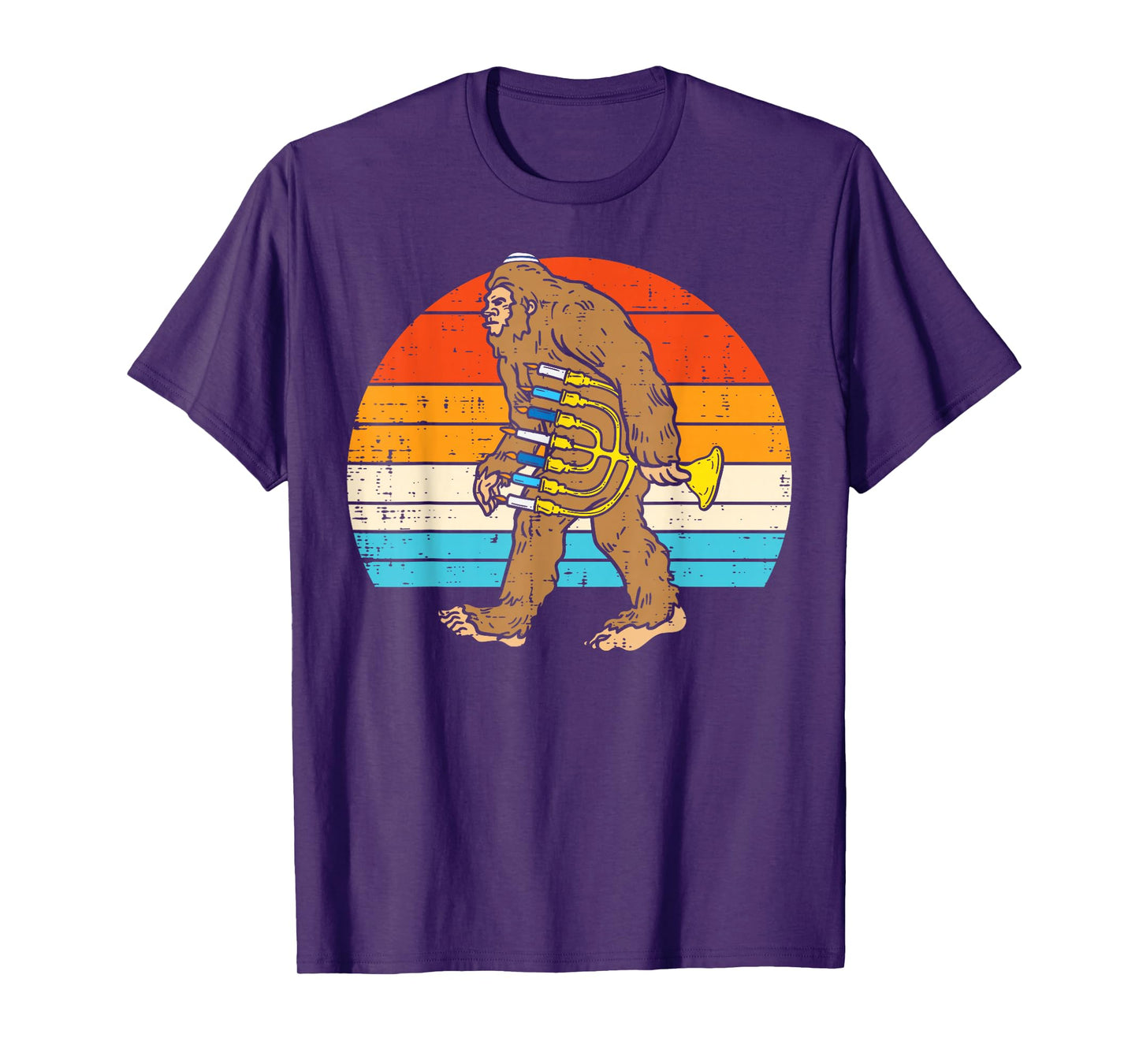 Jewish Bigfoot Sasquatch Menorah Hanukkah Chanukah PJs Men T-Shirt
