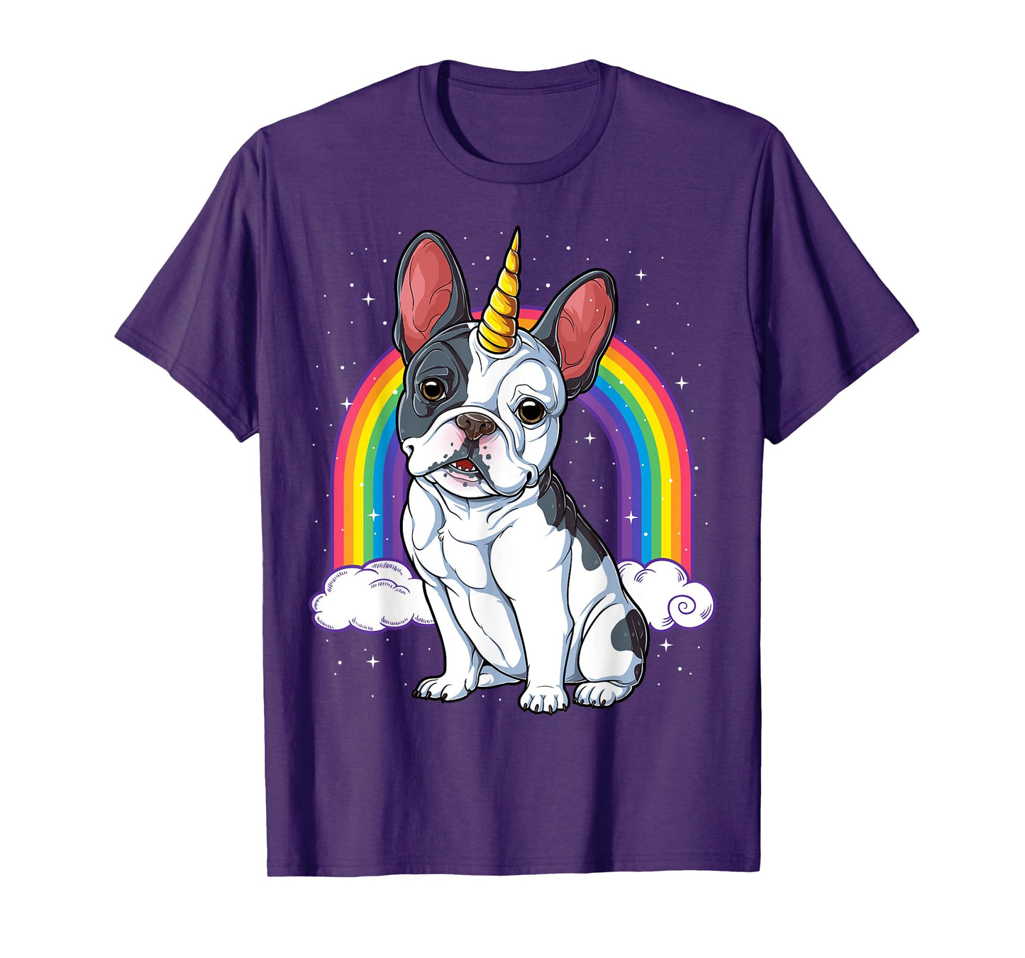 French Bulldog Unicorn Shirt Girls Space Galaxy Frenchicorn T-Shirt