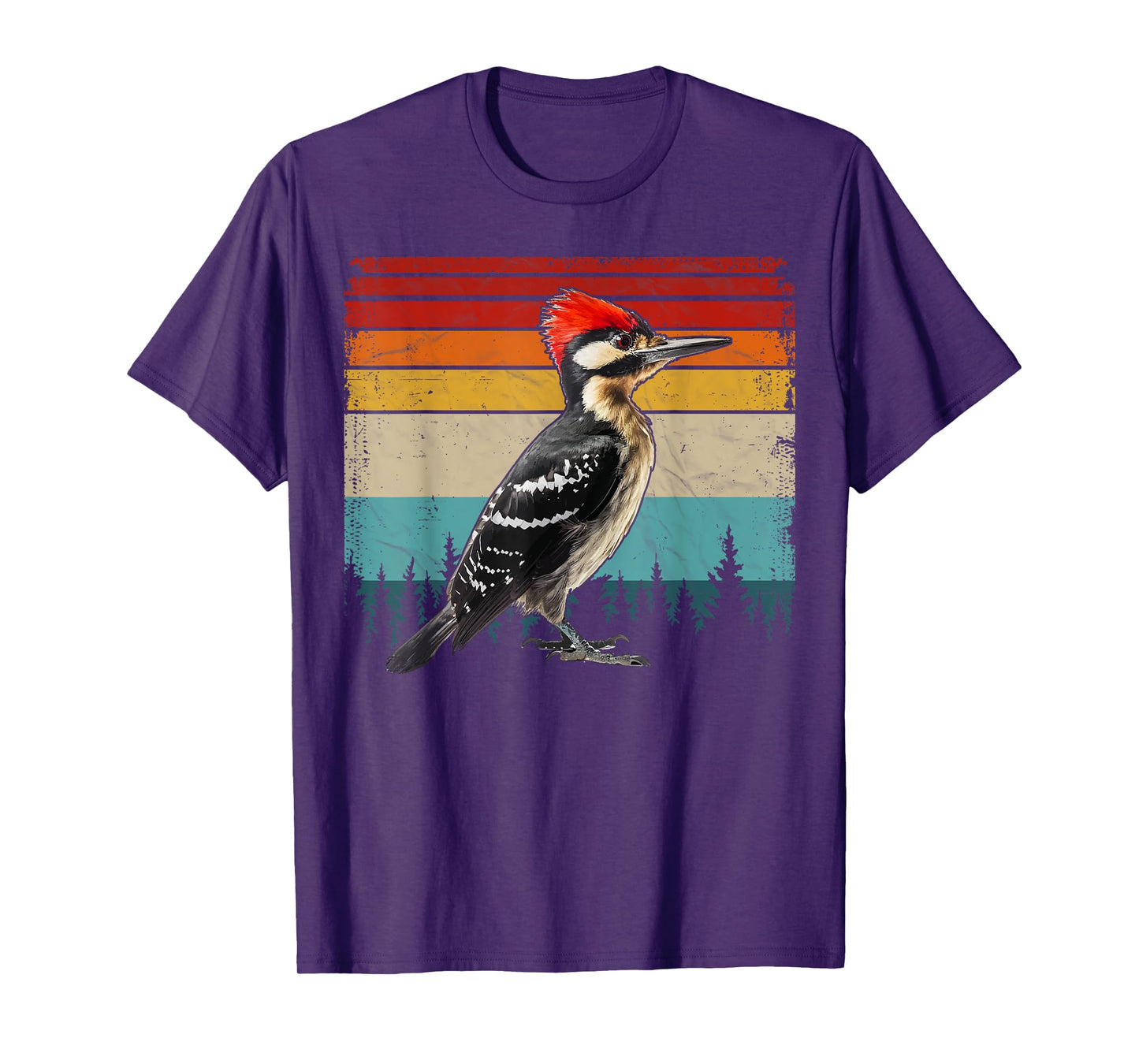 Vintage Distressed Retro Style Cool Woodpecker Bird T-Shirt