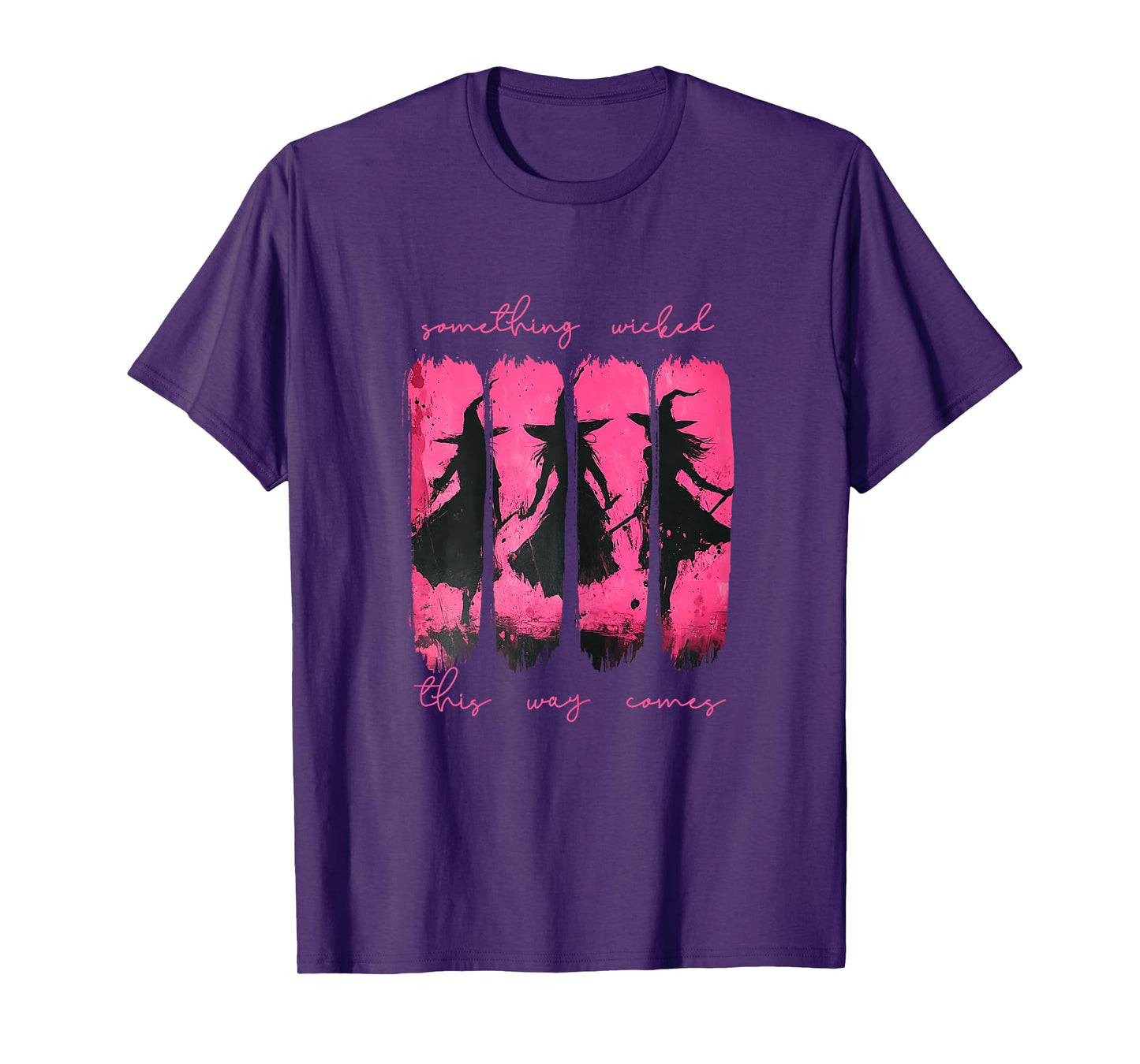 Womens Something Wicked This Way Comes Witch Halloween T-Shirt