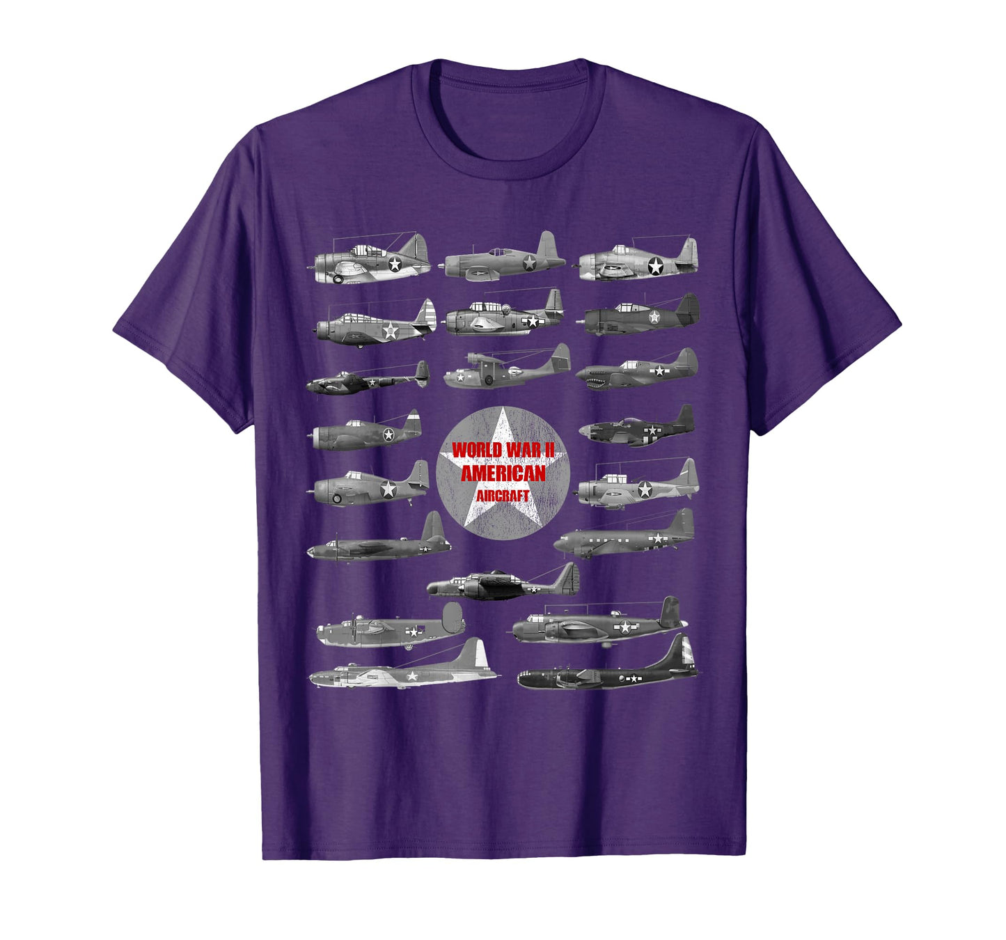 WW2 Planes Warbirds Plane Spotting American T-Shirt