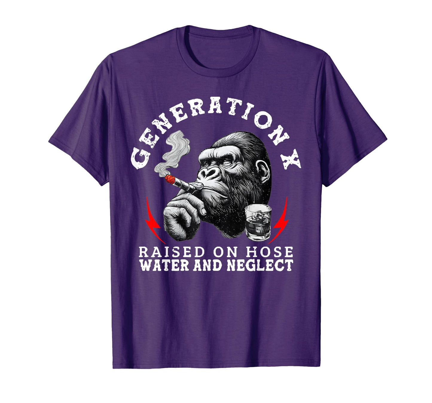 Generation X Raised On Hose Water and Neglect Monkey T-Shirt