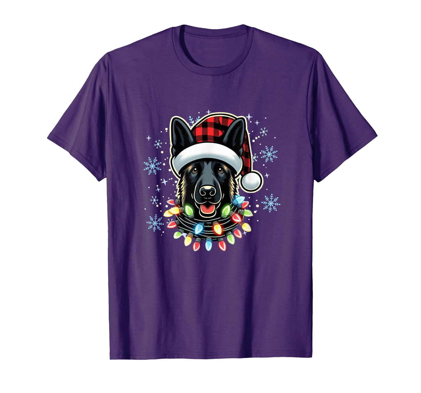 Belgian Shepherd Christmas Xmas Malinois Lover T-Shirt