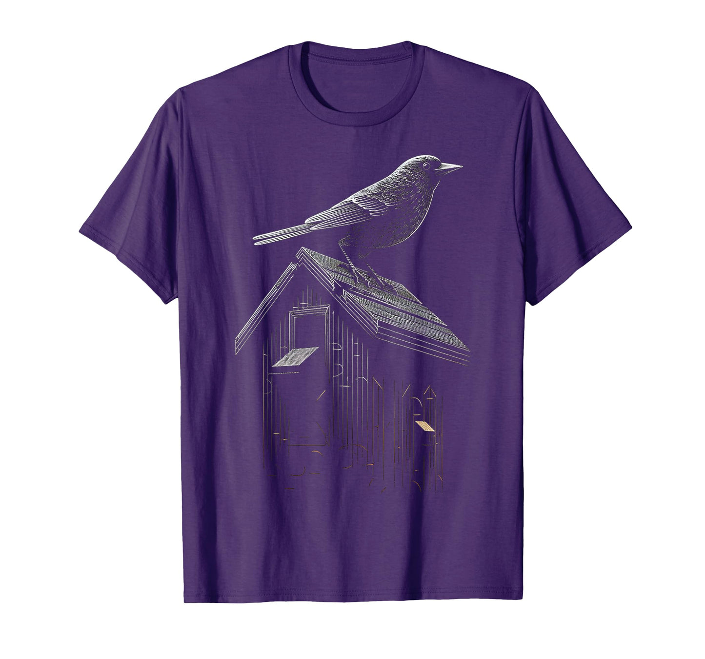 Raven Drawing Bird Art Animal Graphic Raven T-Shirt