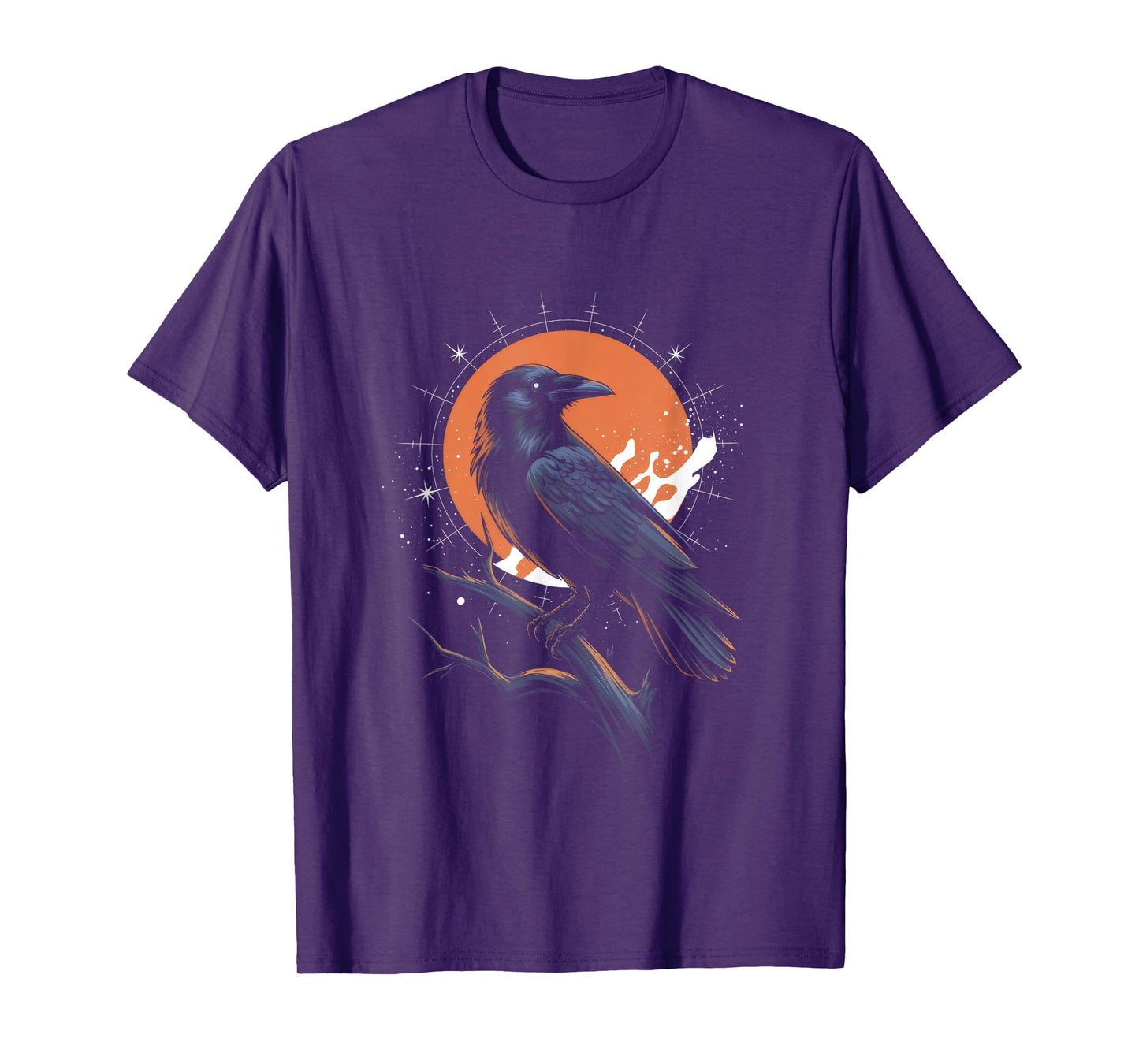 Raven Crow Dark Bird Witchcraft Omens Midnight T-Shirt