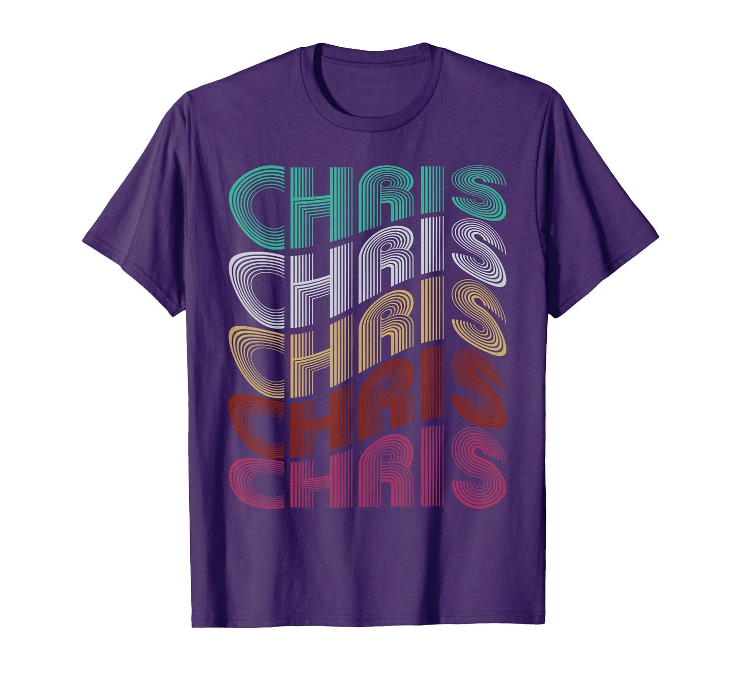 Groovy Chris Personalized Name I Love Chris 70,80's Meme T-Shirt