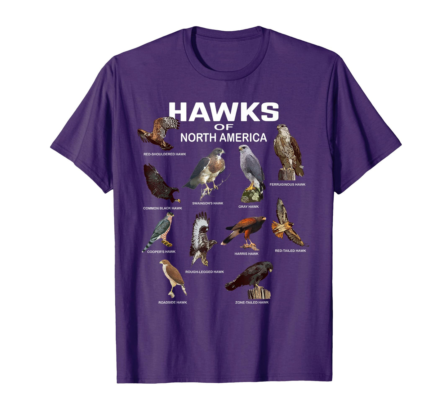 Hawks North America Red-Tailed Roadside Gray Hawk T-Shirt