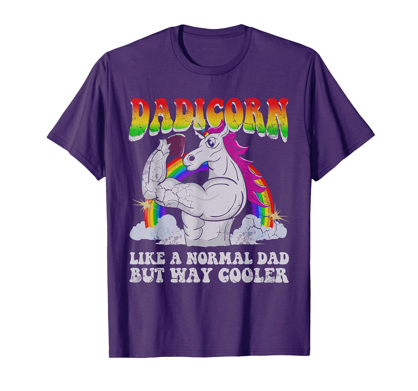 Dadicorn Unicorn Dad T-Shirt Funny Quotes Humor Sayings Gift T-Shirt