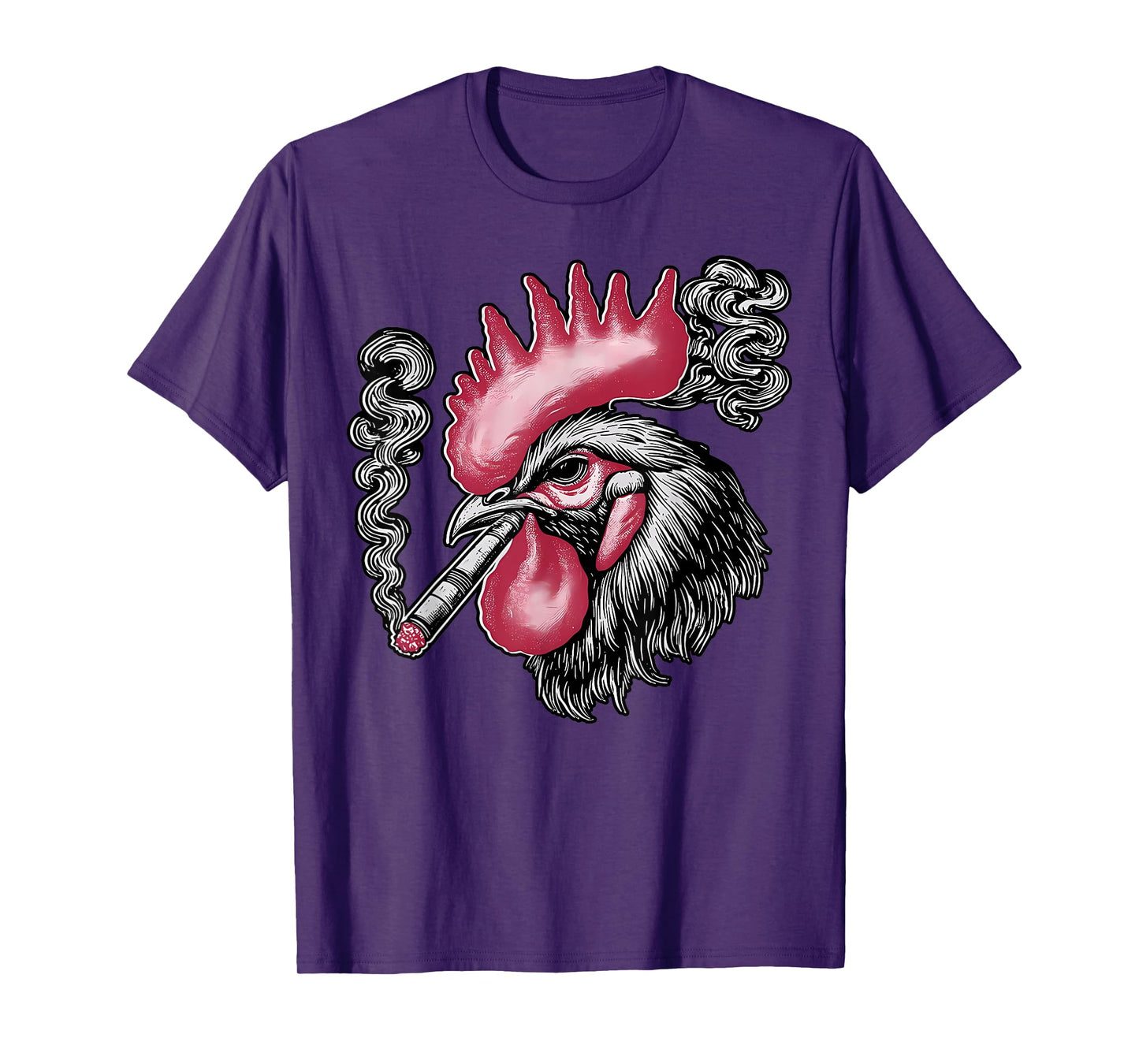 Funny Rooster Smoking Weed Marijuana Cannabis 420 Stoner T-Shirt