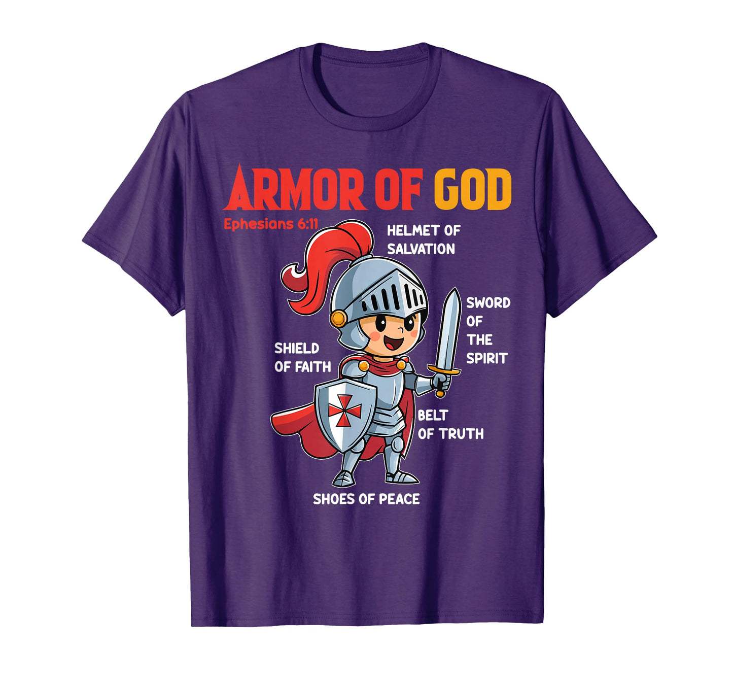 Toddler Boy Armor Of God Brother Son Men Kid Christian Jesus T-Shirt