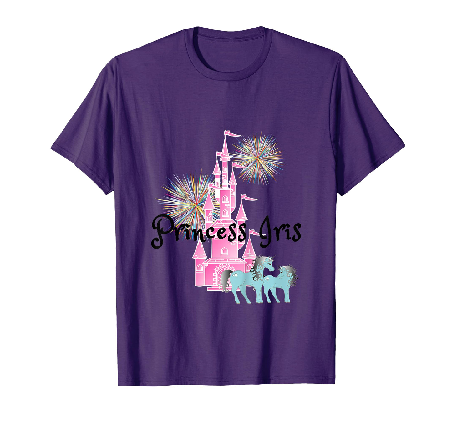 Kids Princess Iris Name Girls Personalized Custom T-Shirt