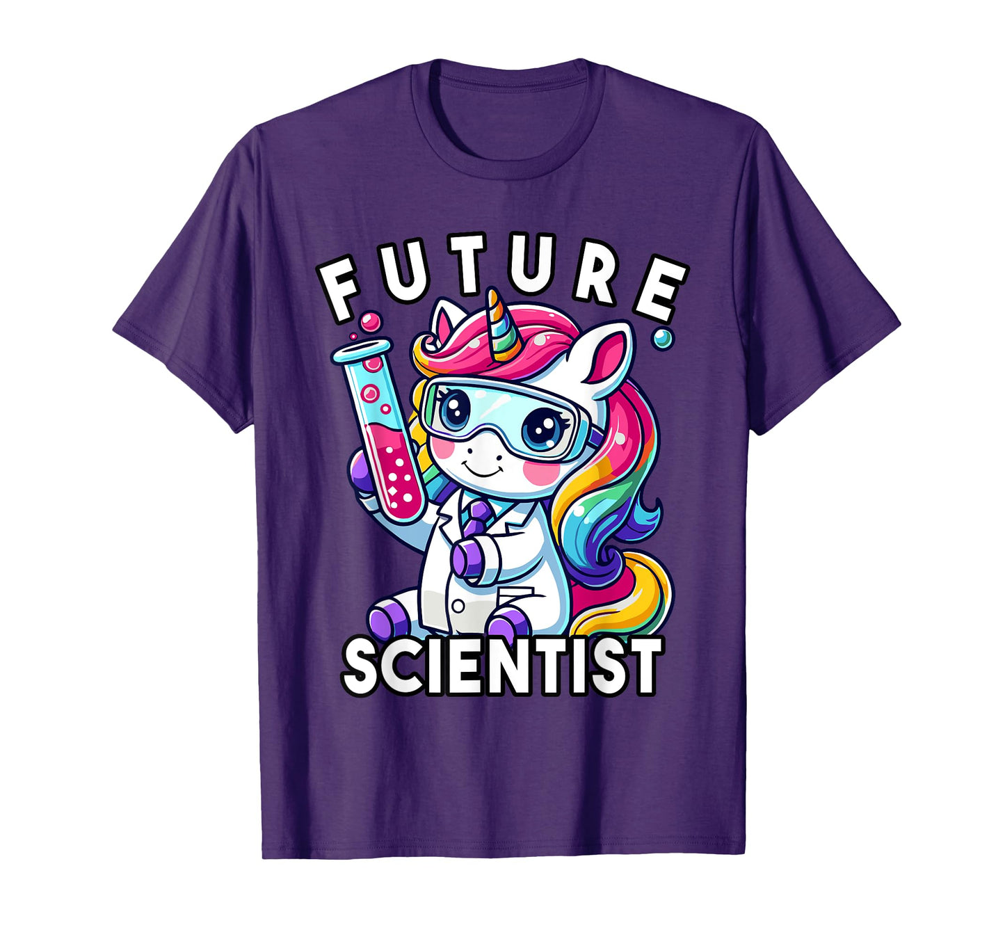 Future Scientist Girls Unicorn Science-Inspired Graphic T-Shirt