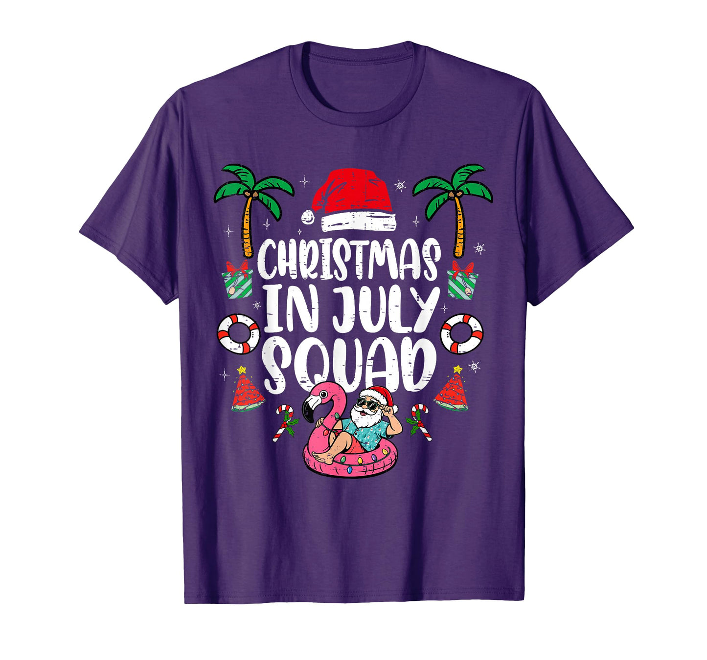Christmas In July Squad Funny Summer Vacation Men Women Kids T-Shirt