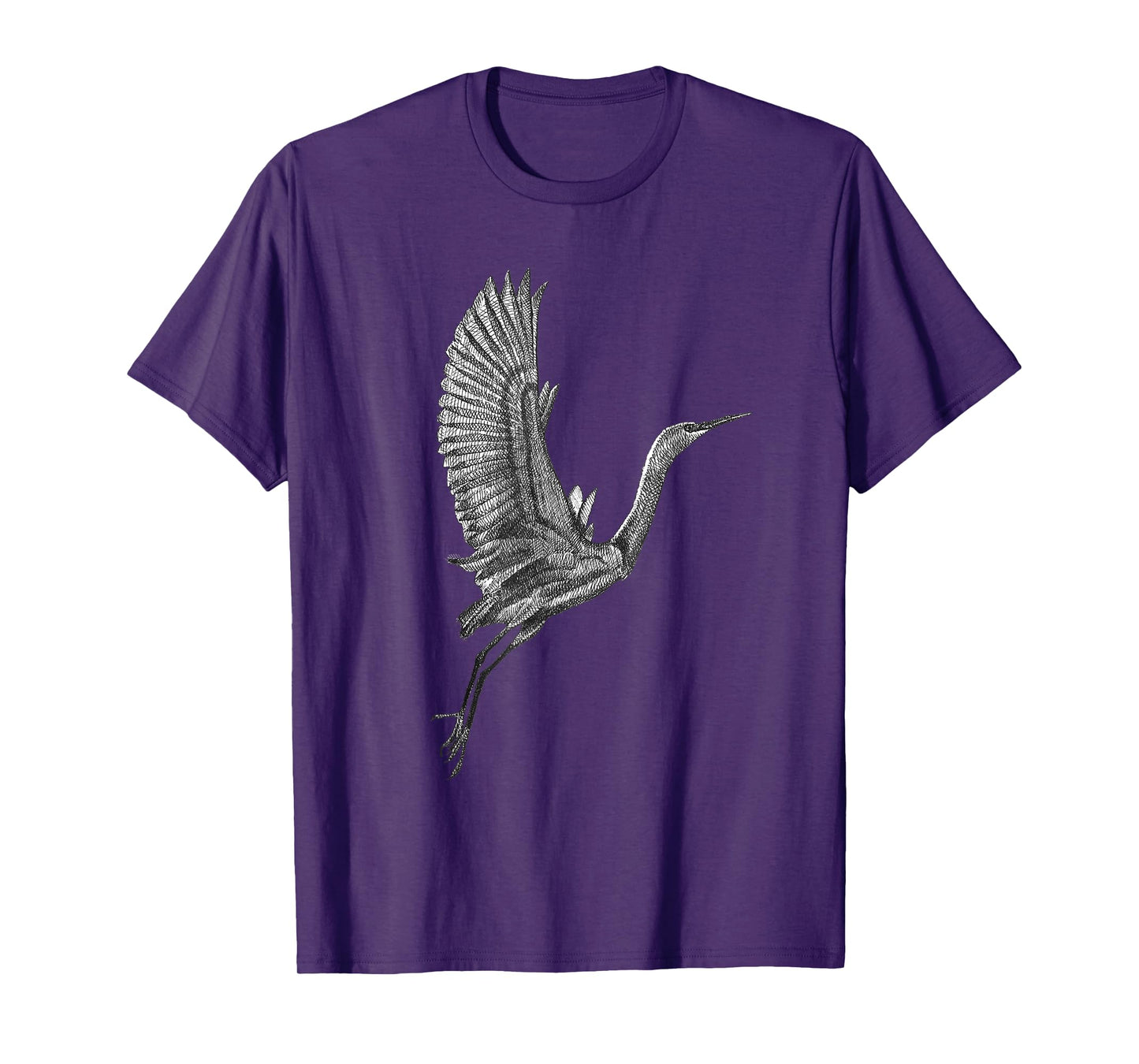 Tai Chi White Flying Crane Qi Gong Illustration T-Shirt