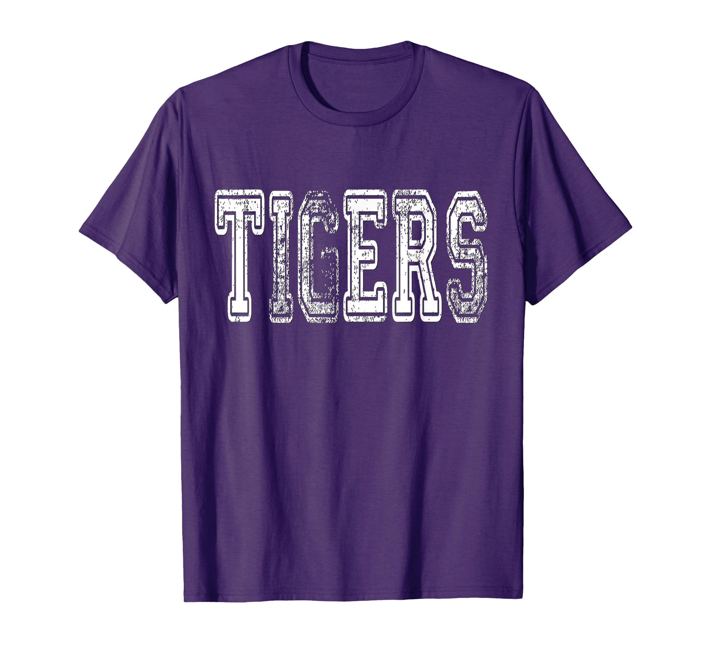 Tigers Mascot Distressed Vintage School Sports Name Fan T-Shirt