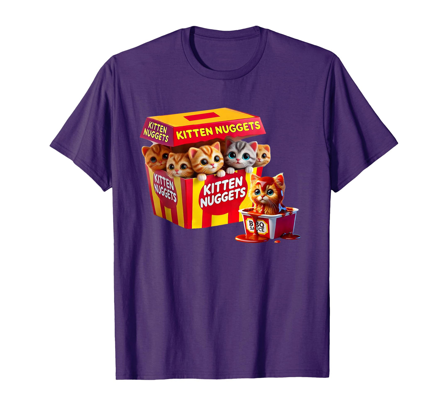 Kitten Nuggets Cat Lover Gift Food Pun Chicken Nuggets T-Shirt