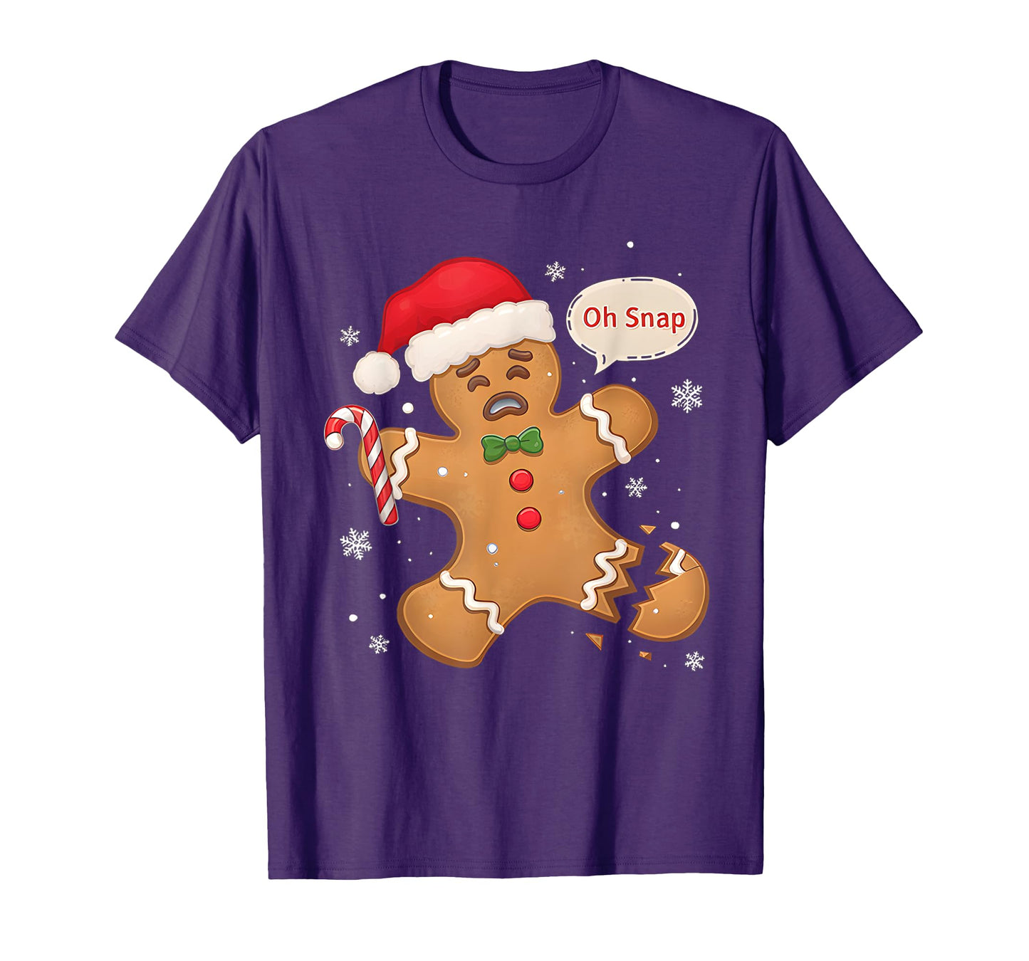 Funny Christmas Oh Snap Gingerbread Man Cookie X Mas T-Shirt