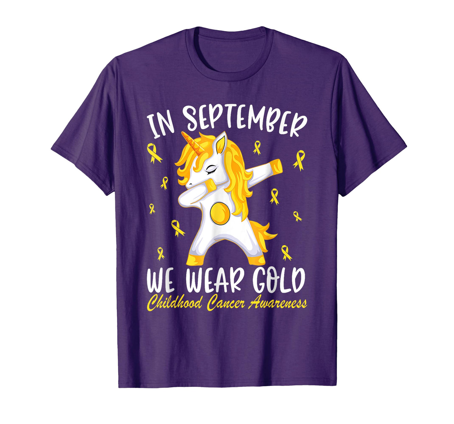 Childhood cancer Shirt In September We Wear Gold T-Shirt