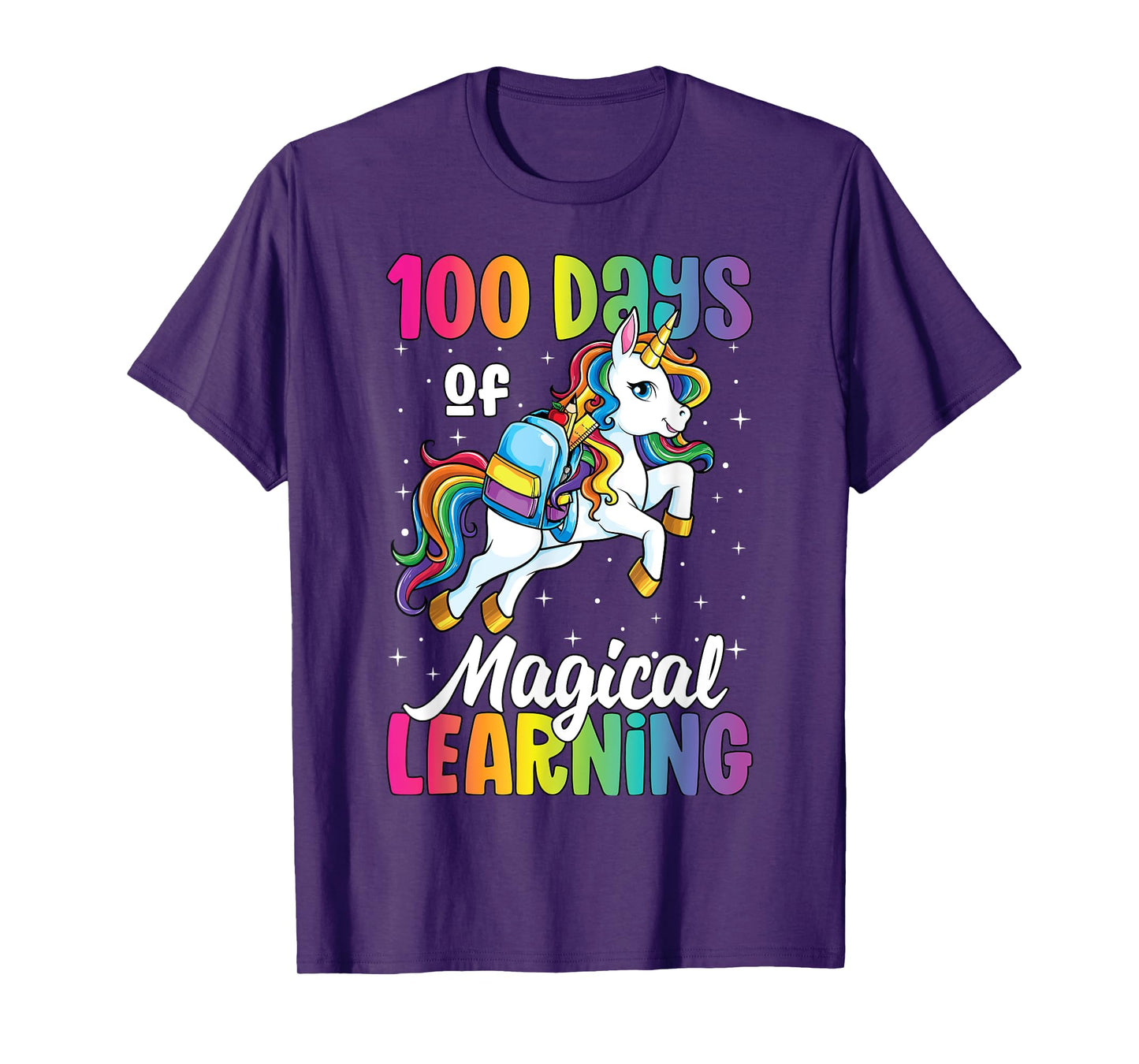 100 Days of School Unicorn Girls 100th Day of School T-Shirt
