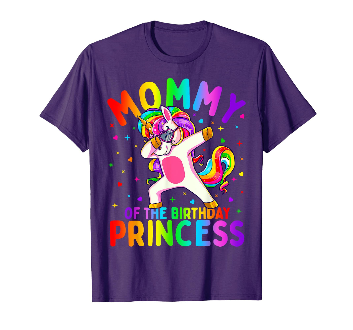 Mommy of the Birthday Princess Girl Dabbing Unicorn Mom T-Shirt