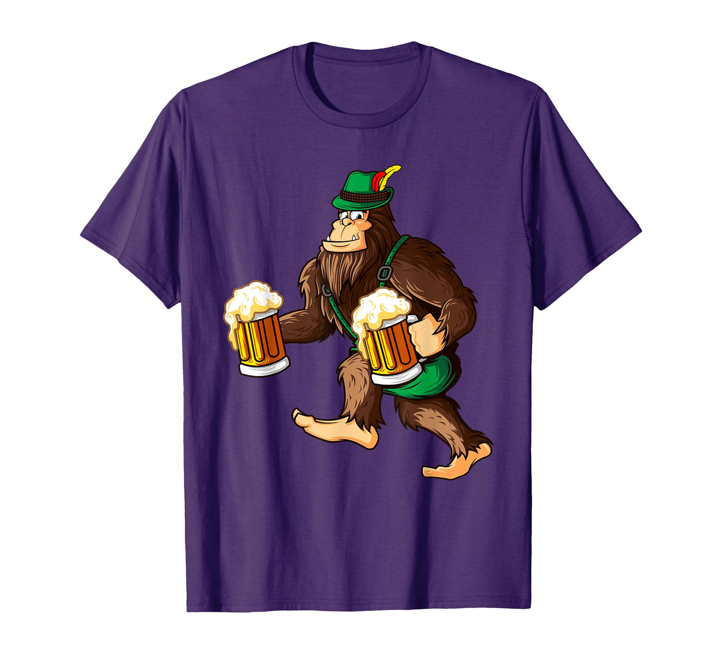 Funny Bigfoot Lederhosen Prost Beer Mug Beerfest Oktoberfest T-Shirt