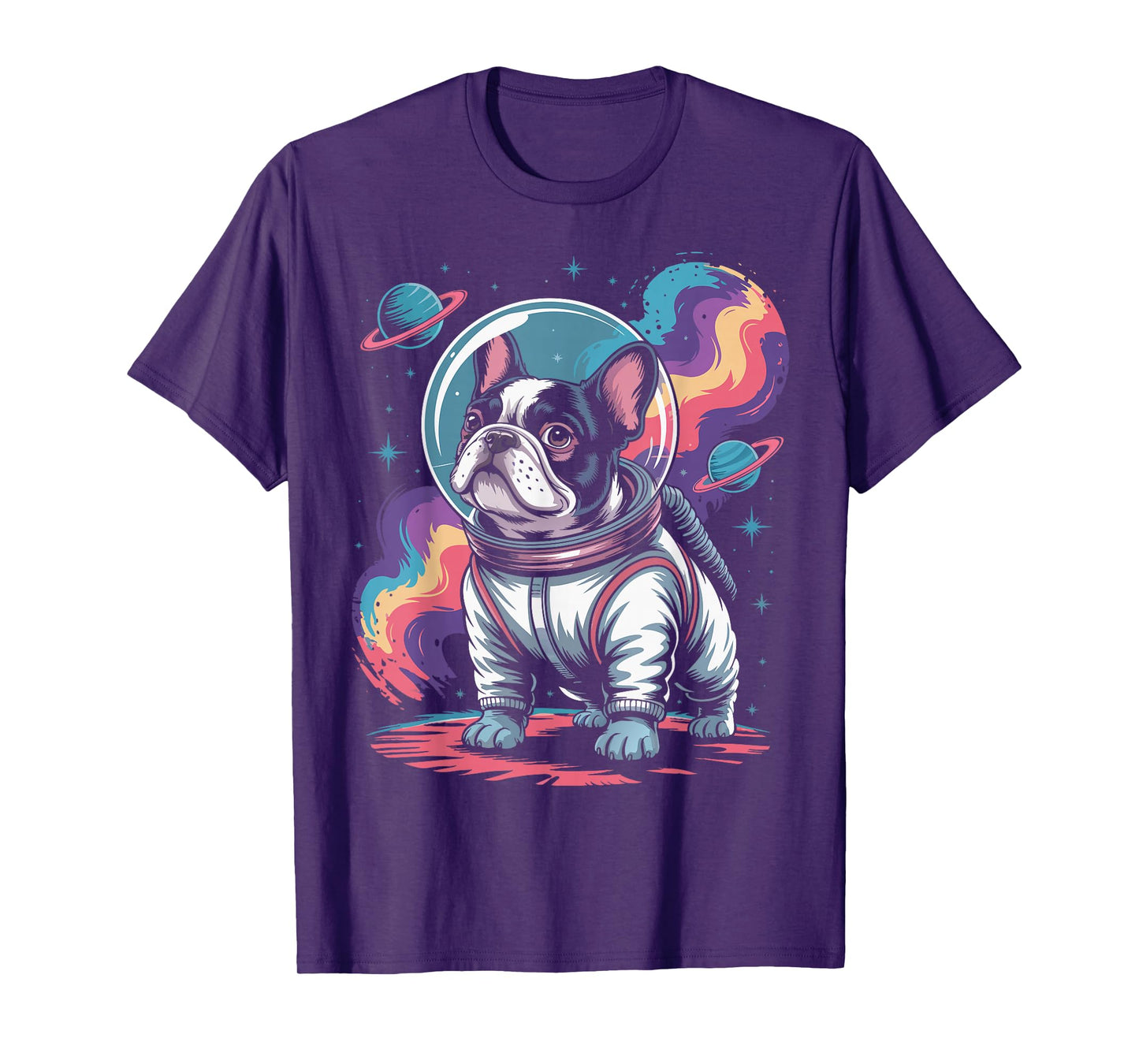 Space French Bulldog Astronaut French Bulldog T-Shirt
