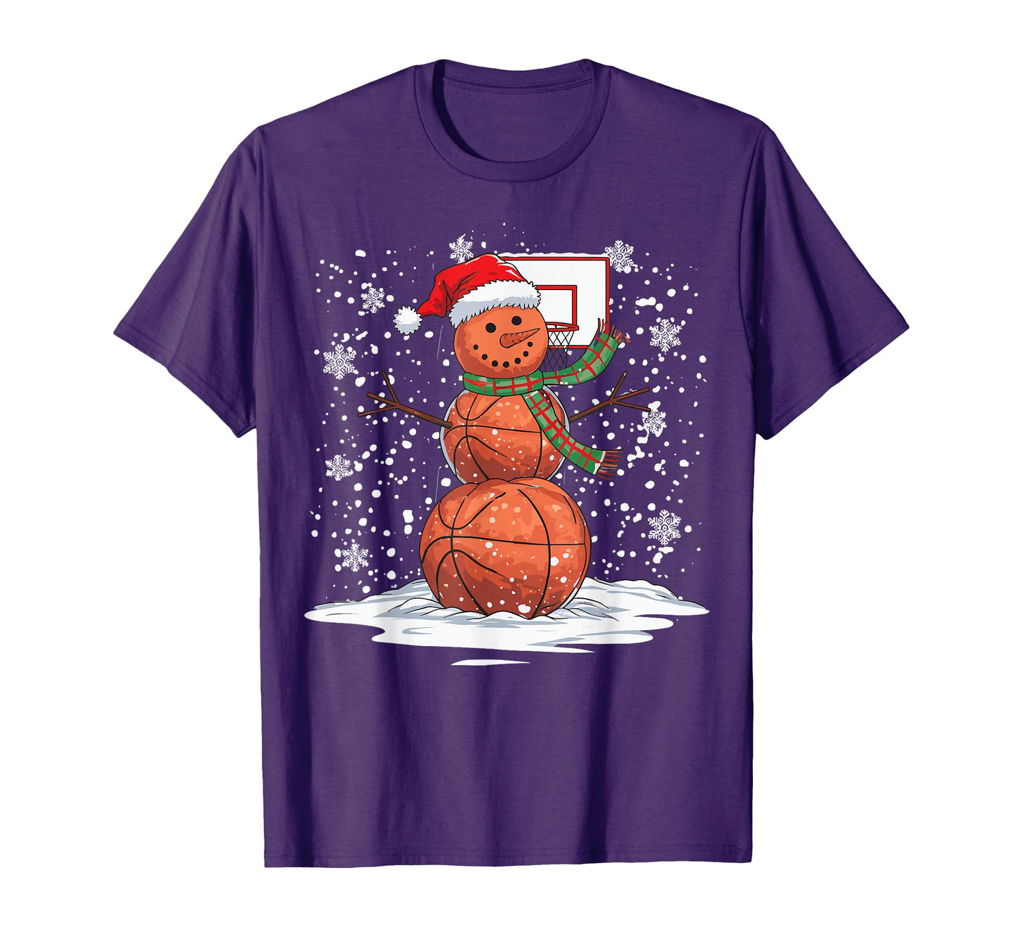 Basketball Snowman T-Shirt