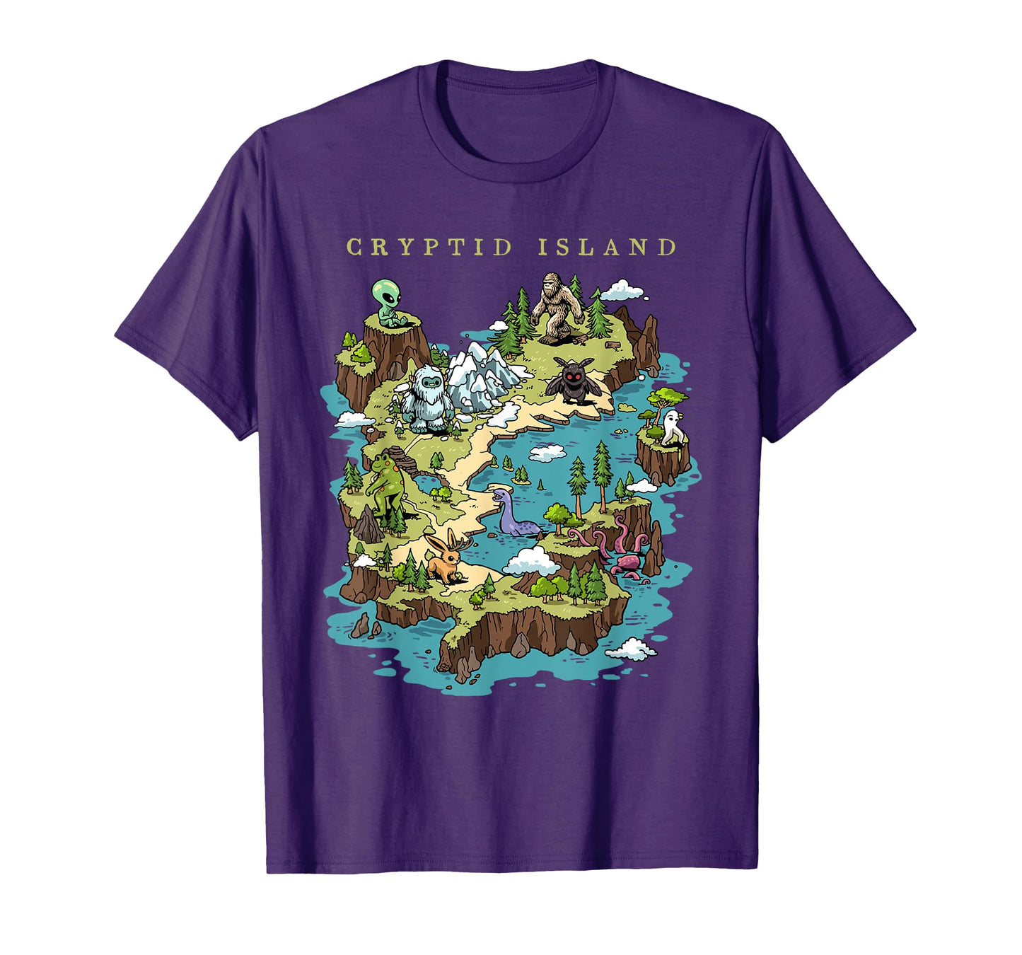 Cryptid Shirt Bigfoot Loch Ness Monster Mothman Jersey Devil T-Shirt