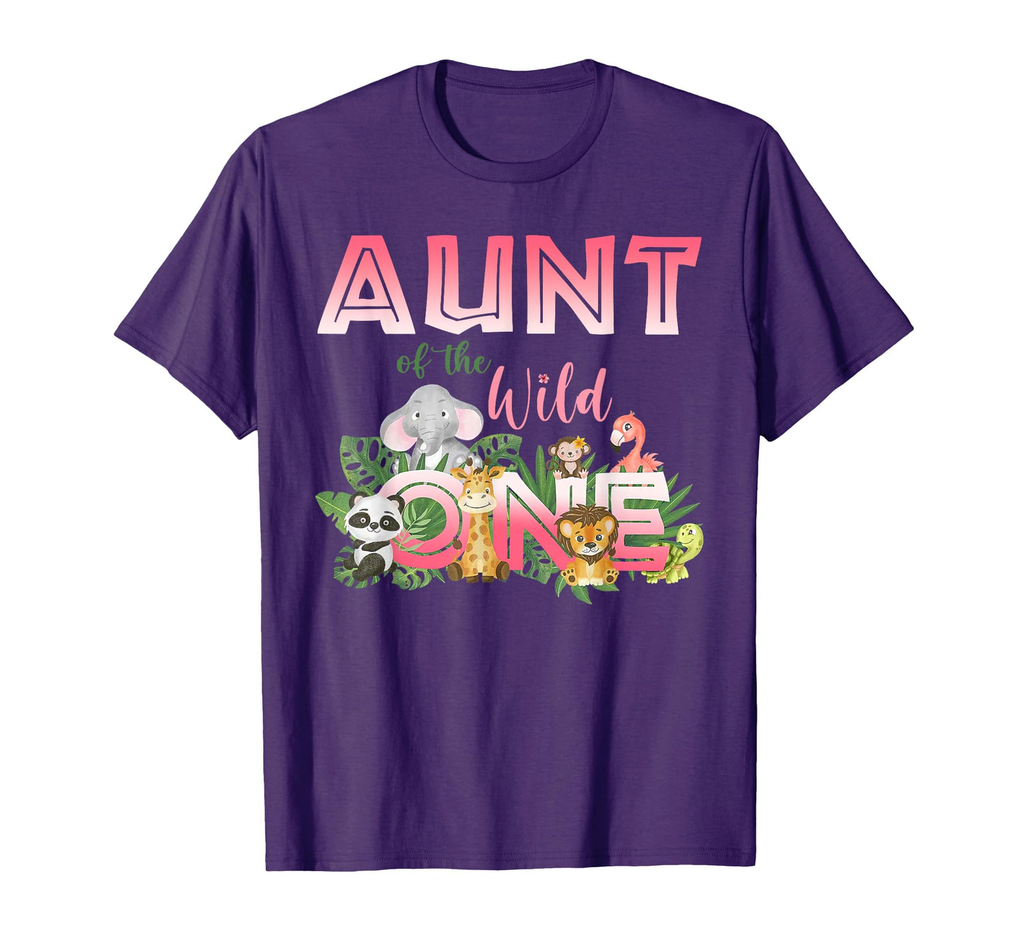 Aunt Of The Wild One Birthday 1st Safari Jungle Family T-Shirt