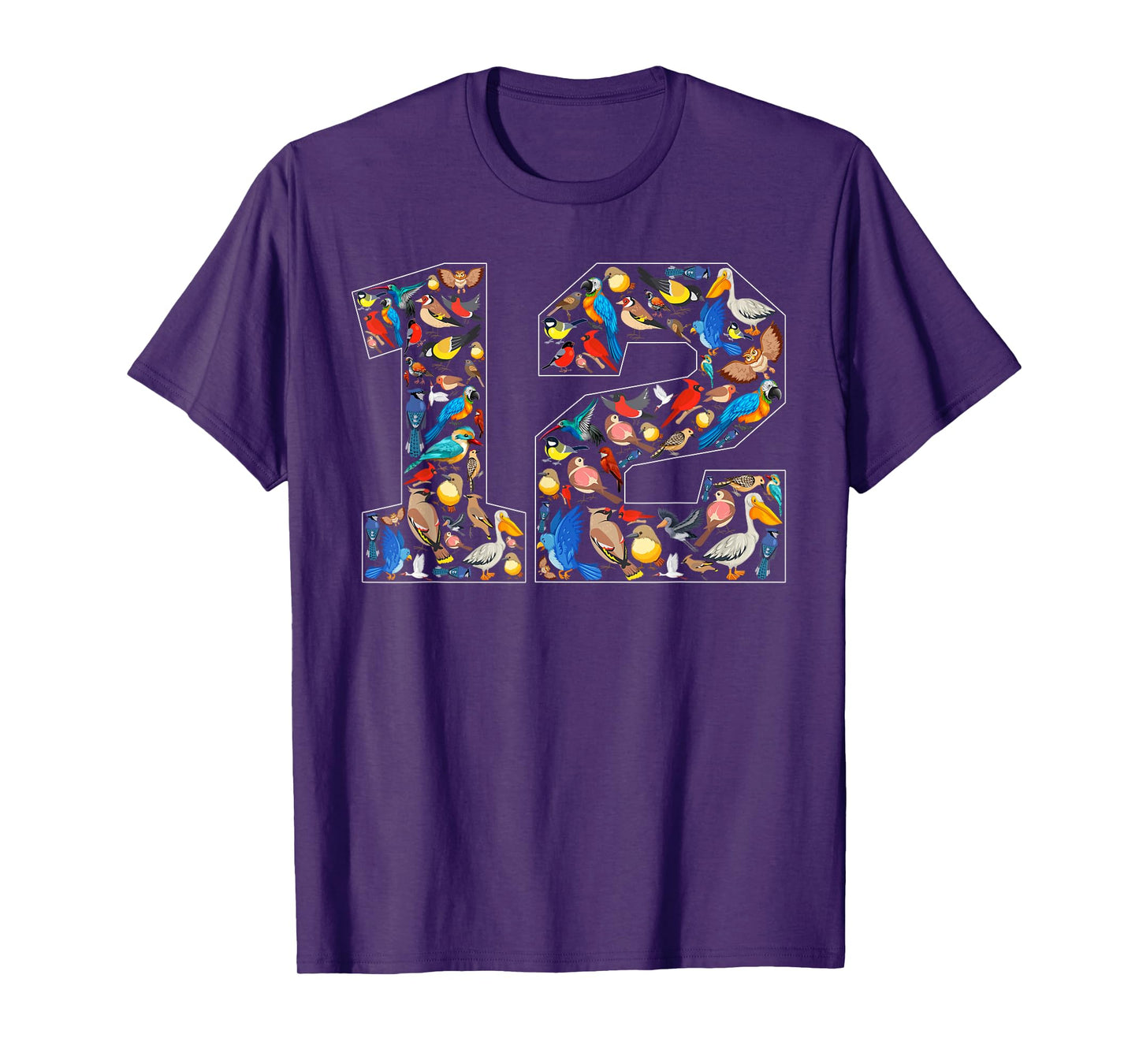 12th Birthday Birds Theme 12 Year Old Bird Lover Birthday T-Shirt