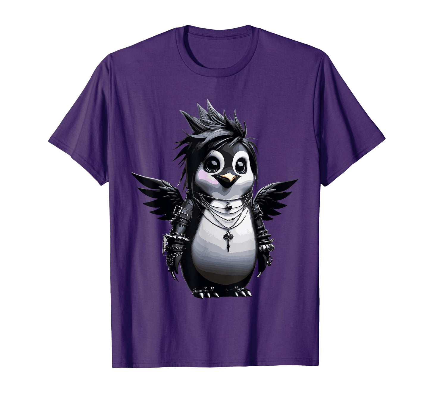 Cool Gothic Aesthetic Penguin Lover Grunge Goth Penguin T-Shirt