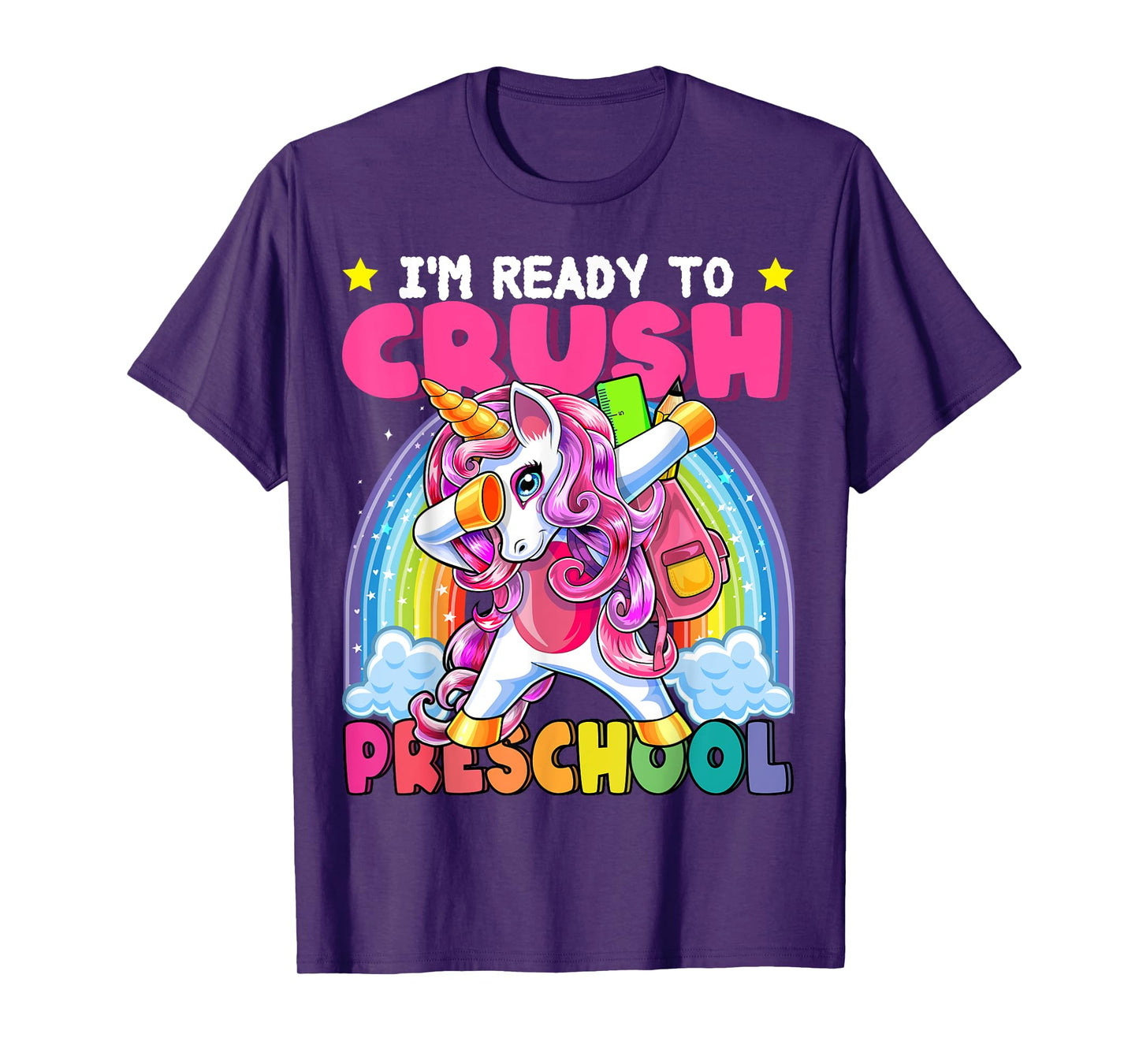 Crush Preschool Dabbing Unicorn Back to School Girls Gift T-Shirt