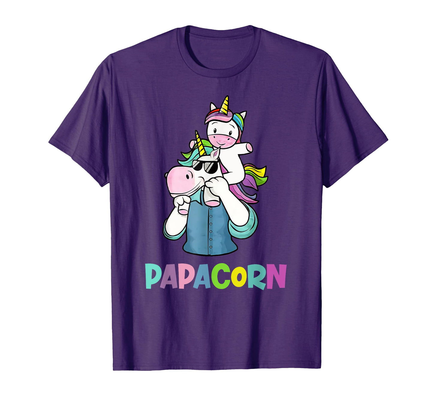 Papacorn Unicorn Father's Day Gift For Daddy T-Shirt