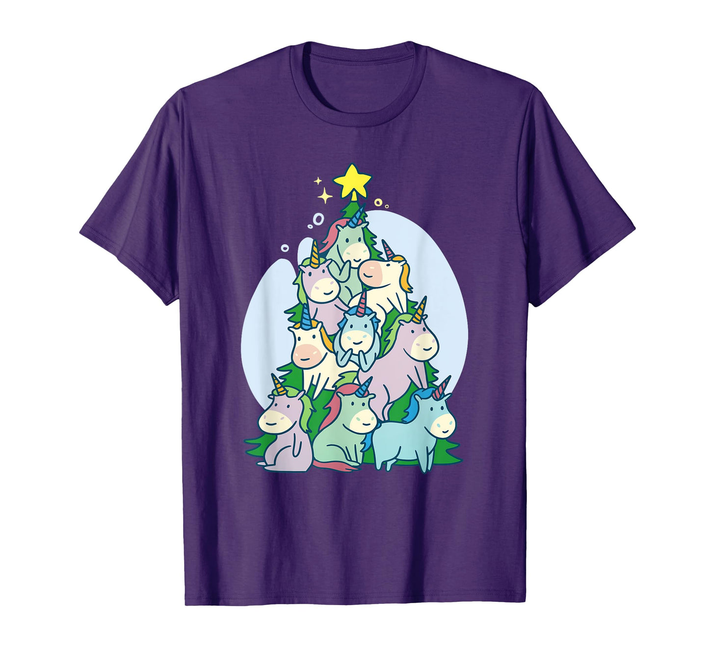 Ugly Christmas Sweater Unicorn Tree Christmas Unicorn T-Shirt