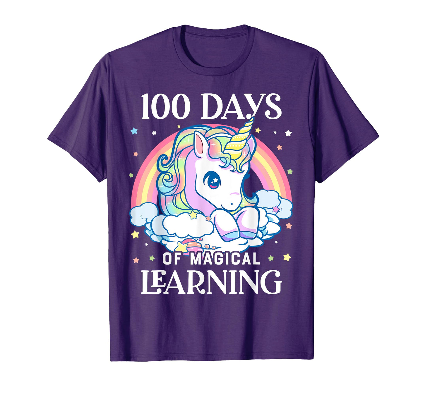100 Days of School Unicorn Girls Teacher 100th Day of School T-Shirt