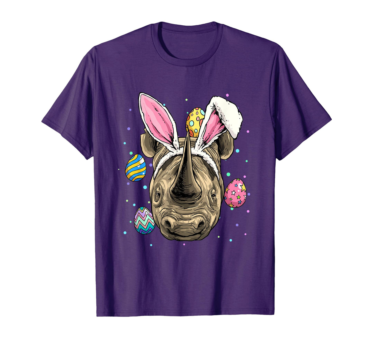 Easter Bunny Rhinoceros Chubby Unicorn Egg Hunts Rhino Lover T-Shirt
