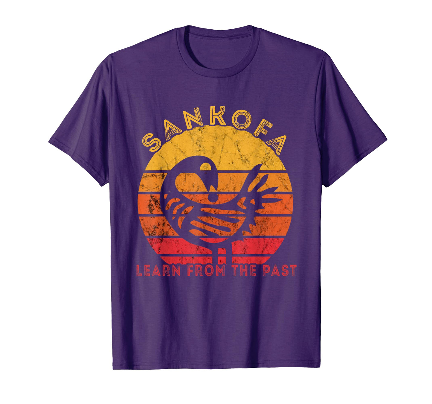 Sankofa Retro Vintage Learn From The Past African Bird T-Shirt