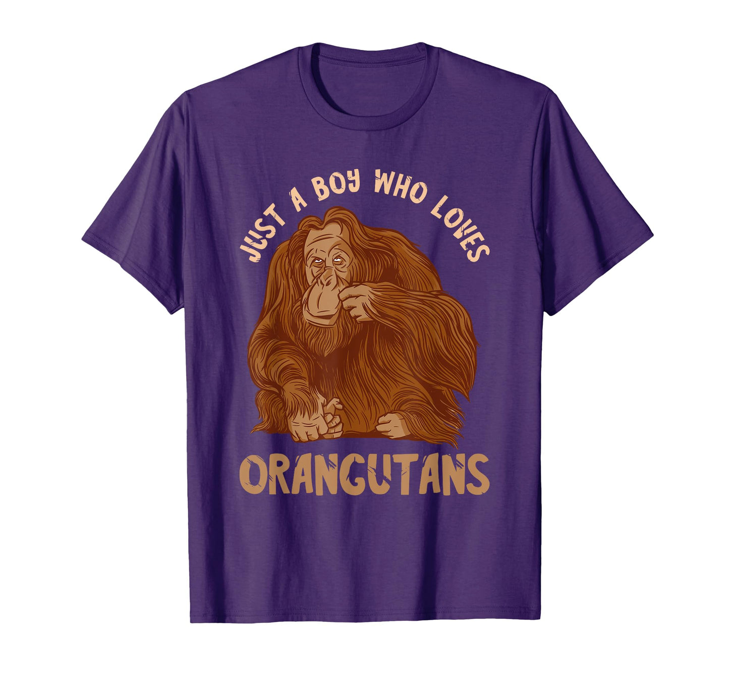 Orangutan Just A Boy Who Loves Monkey Ape Orangutan Lover T-Shirt