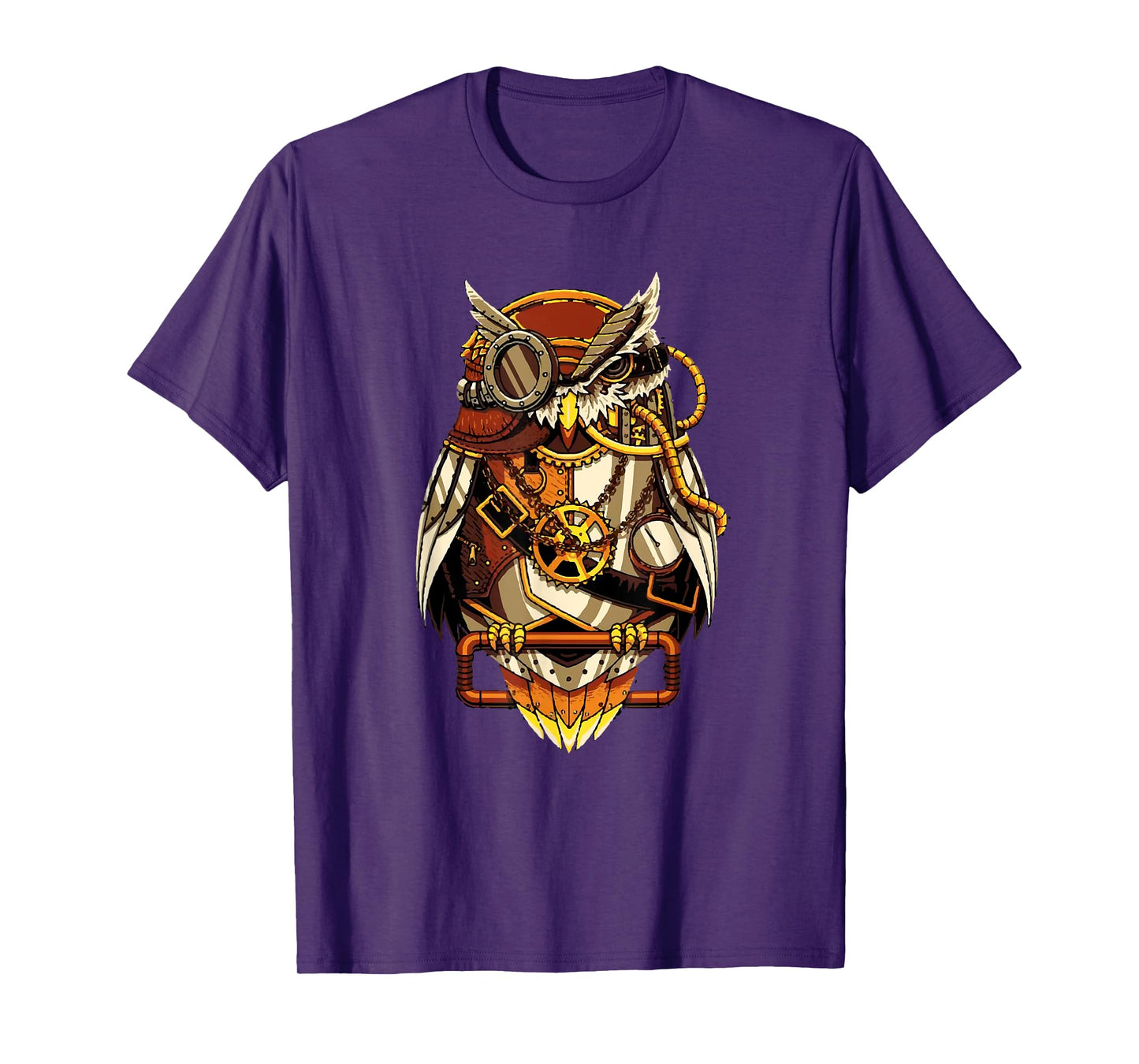 Steampunk Owl Art Bird Lovers T-Shirt
