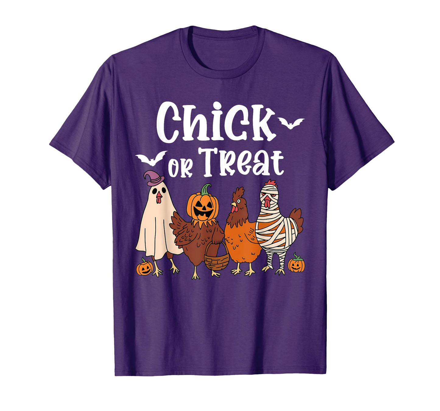 Chick Or Treat Funny Spooky Chicken Halloween Women Men T-Shirt