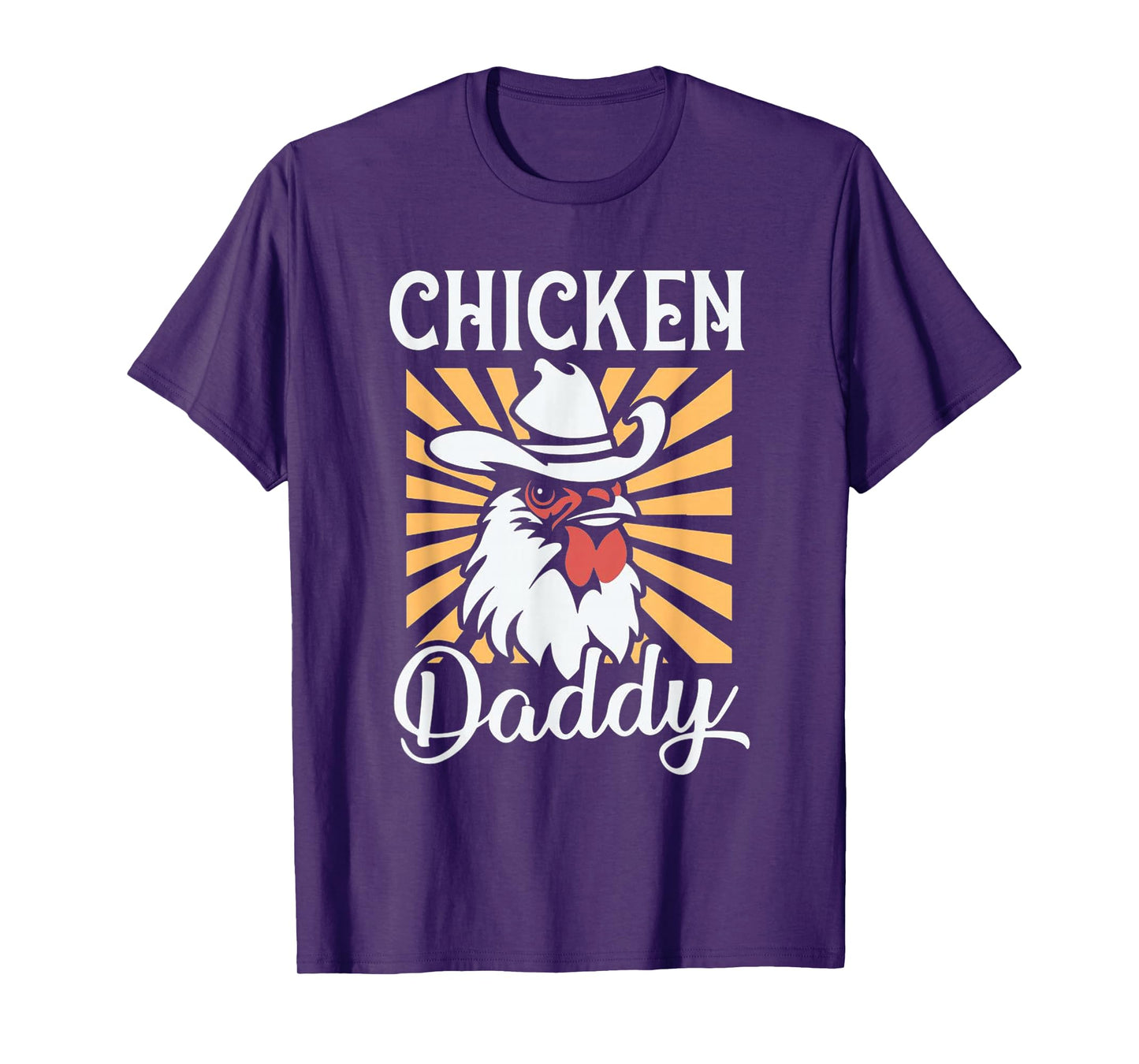 Chicken Daddy Vintage Poultry Farmer Funny Fathers Day Mens T-Shirt