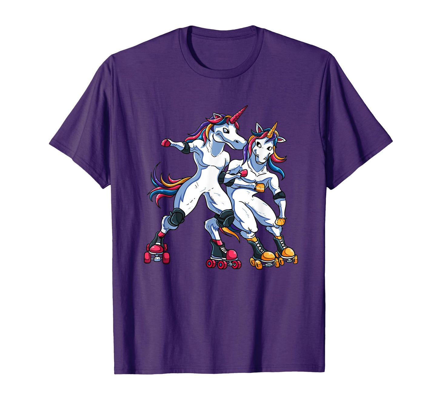 Magical Rainbow Unicorn Sports Roller Derby Player For Kids T-Shirt