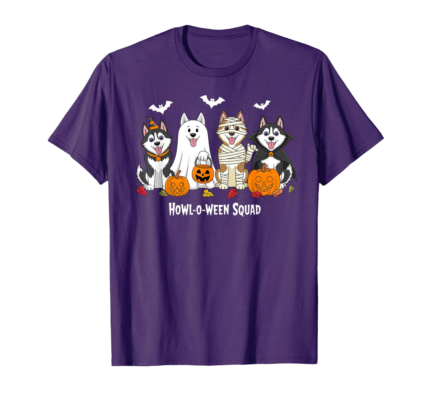 Husky Halloween Howl O Ween Squad T-Shirt