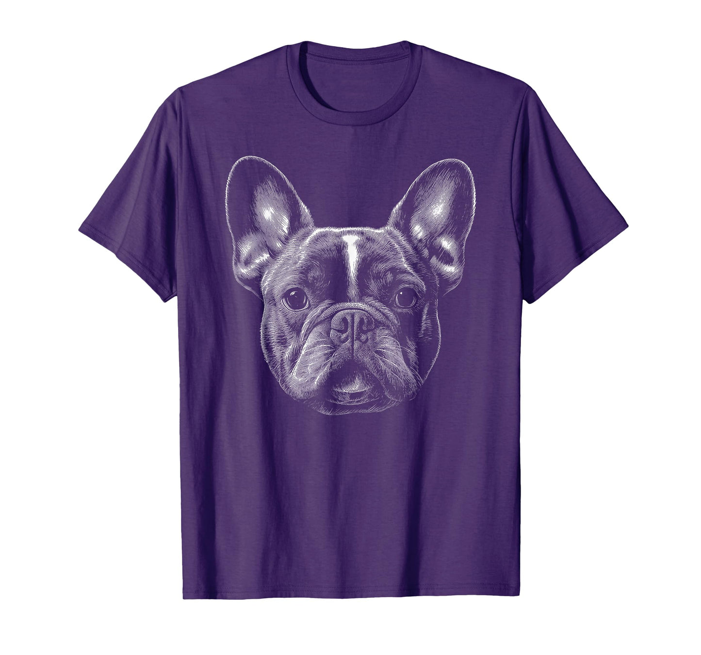 Frenchie Head French Bulldog Men Women Kids T-Shirt