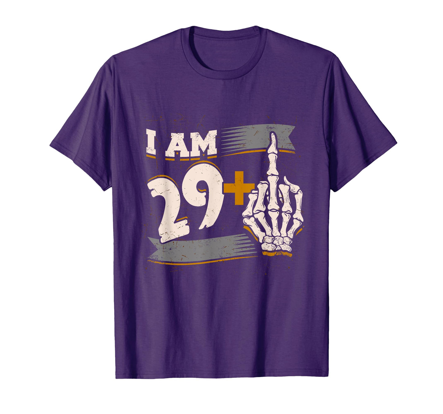I Am 29 Plus Middle Finger Skeleton Bone 30th Birthday Shirt T-Shirt