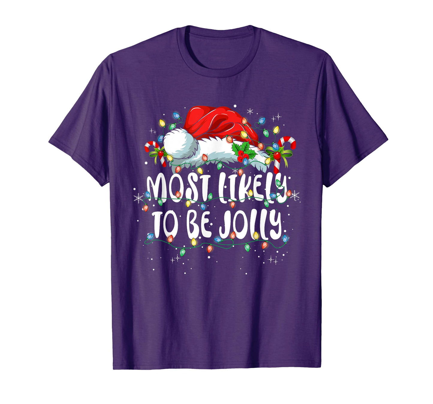 Most Likely To Be Jolly Funny Family Matching Christmas T-Shirt