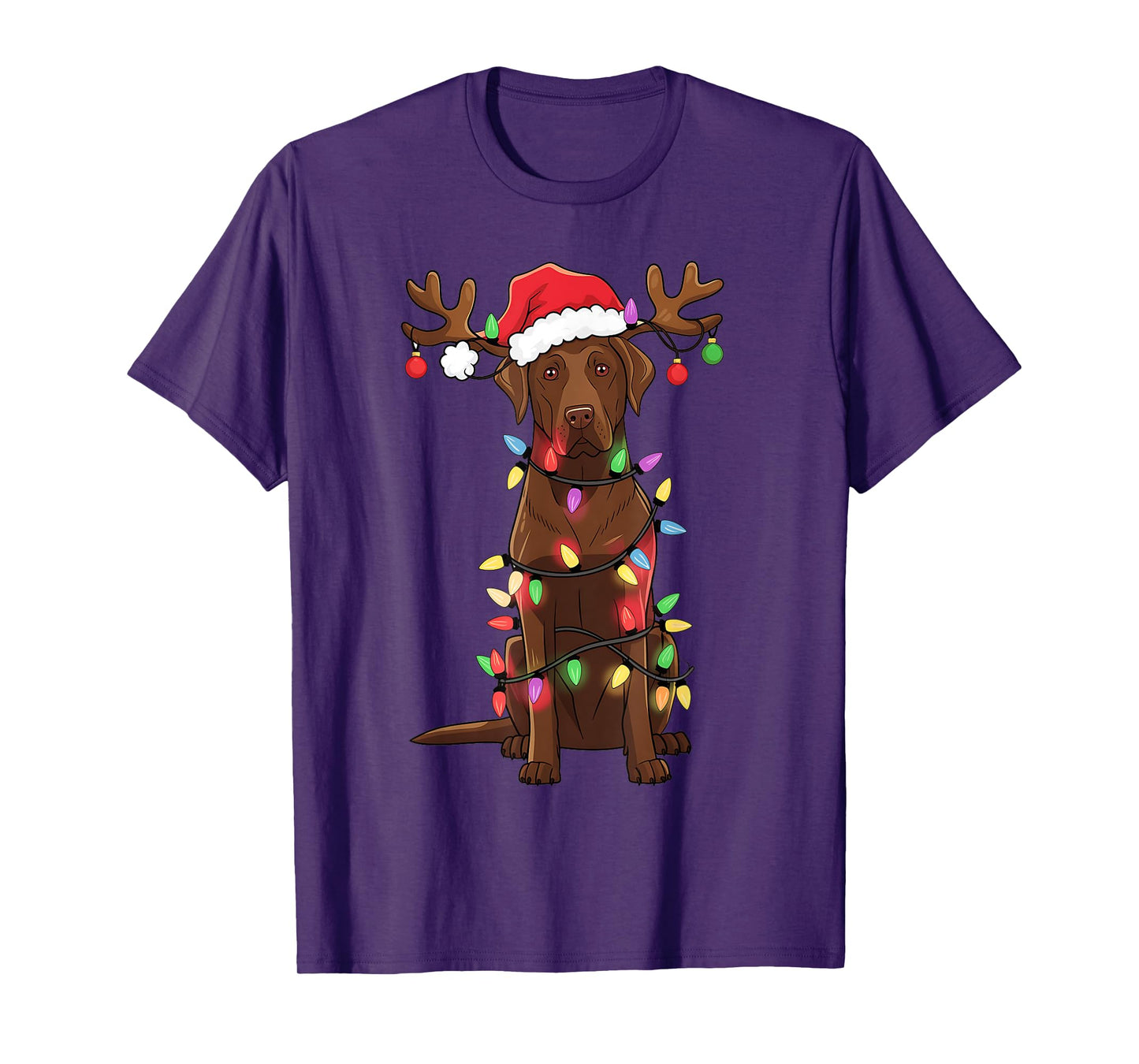 Chocolate Lab Labrador Christmas Funny Gifts Unisex-Adults, Unisex-Kids Black Small Short Sleeve T-Shirt