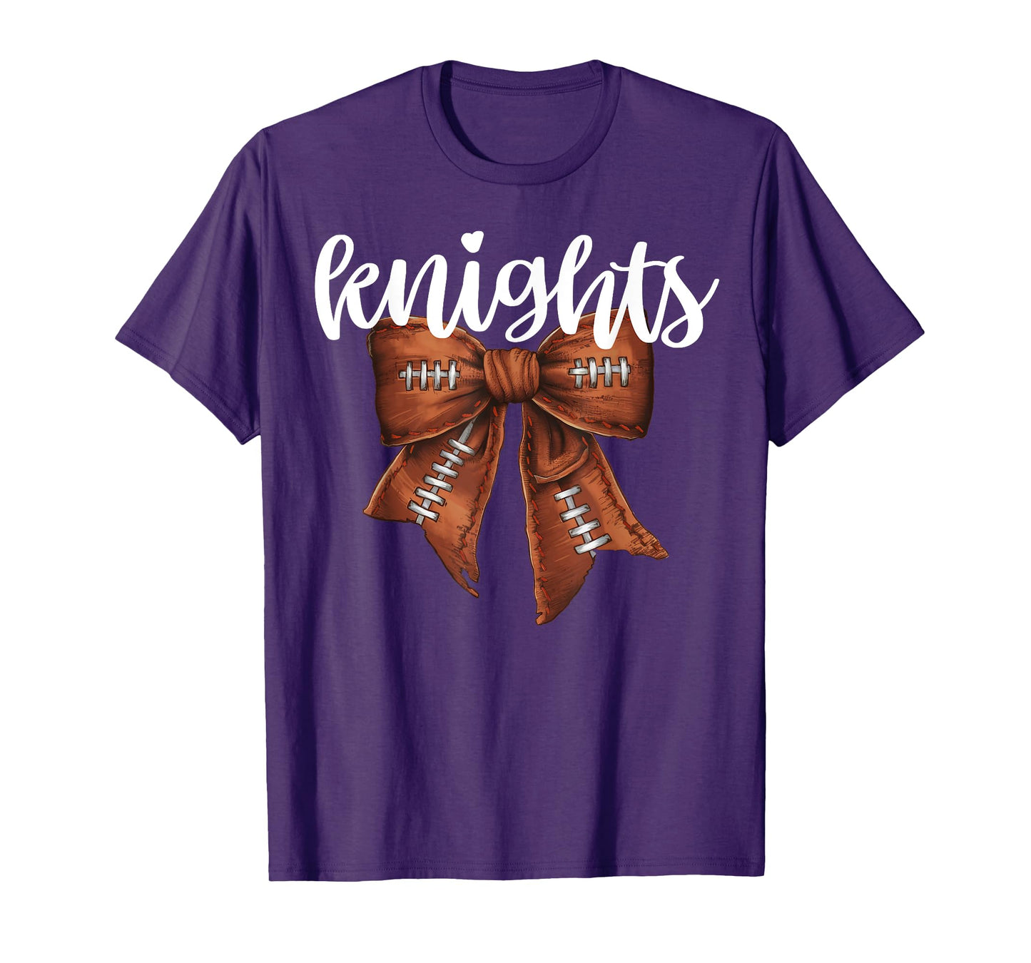 Knights Football Bow School Spirit Team Mascot Game Night T-Shirt