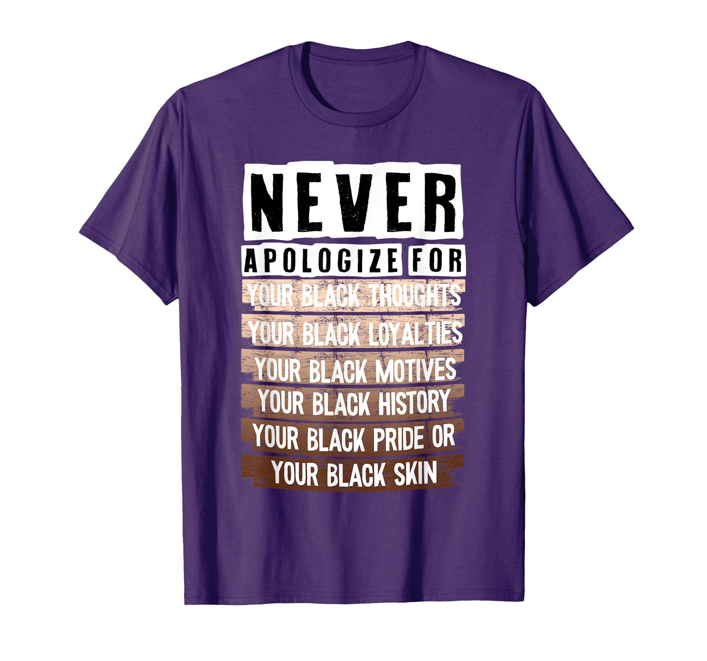 Never Apologize For Your Black Thoughts Your Black Loyalties T-Shirt
